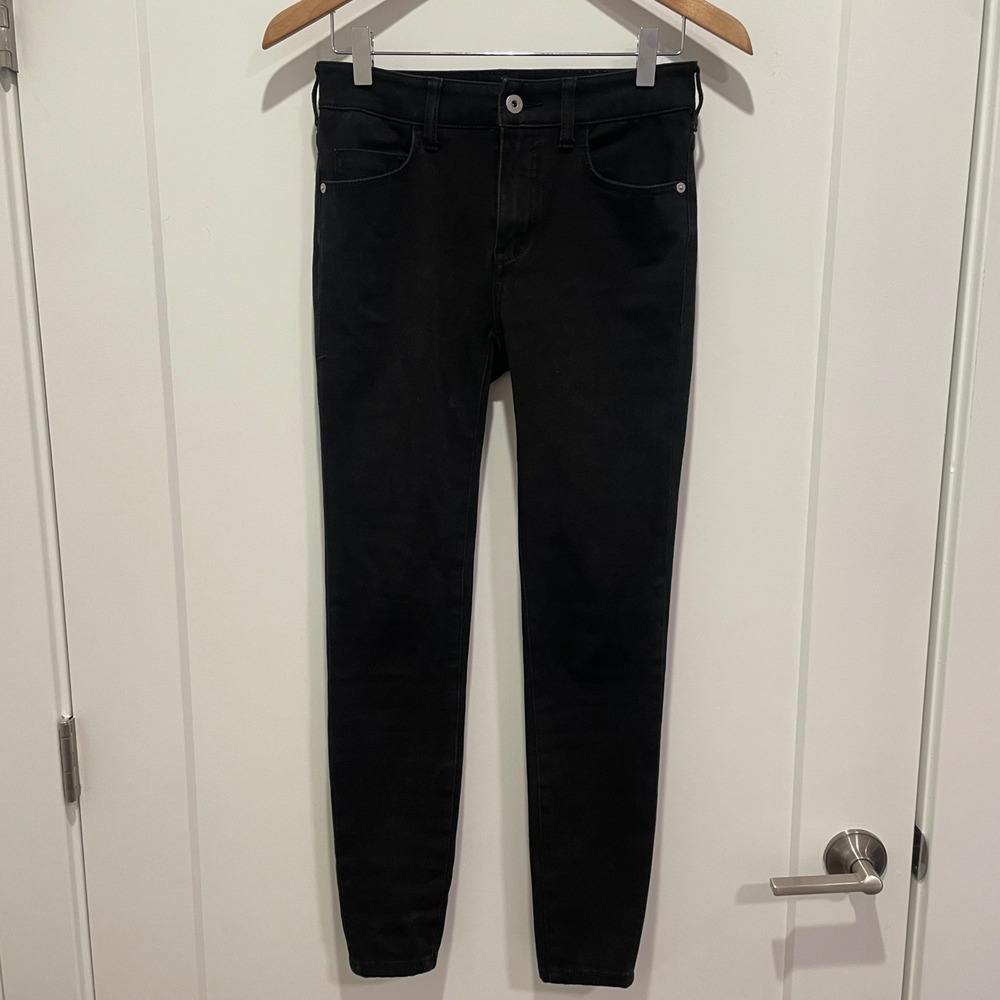 Pilcro and the Letterpress Anthropologie High Rise Denim Legging Black Jeans 26